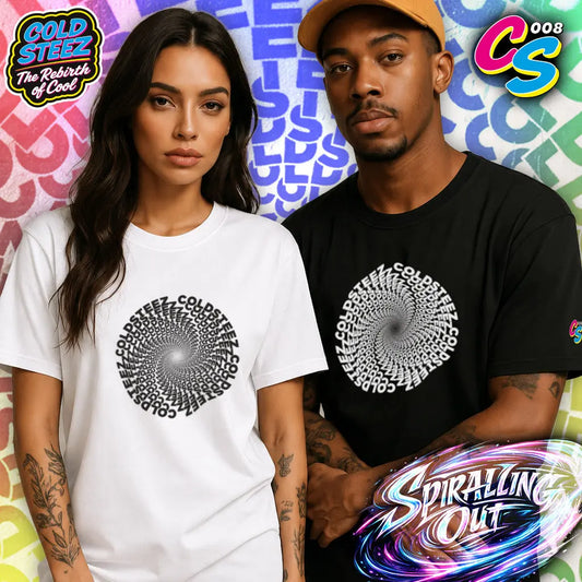 ColdSteez (CS009T) “Spiralling Out” Graphic Streetwear T-Shirt. – ColdSteez UK Streetwear