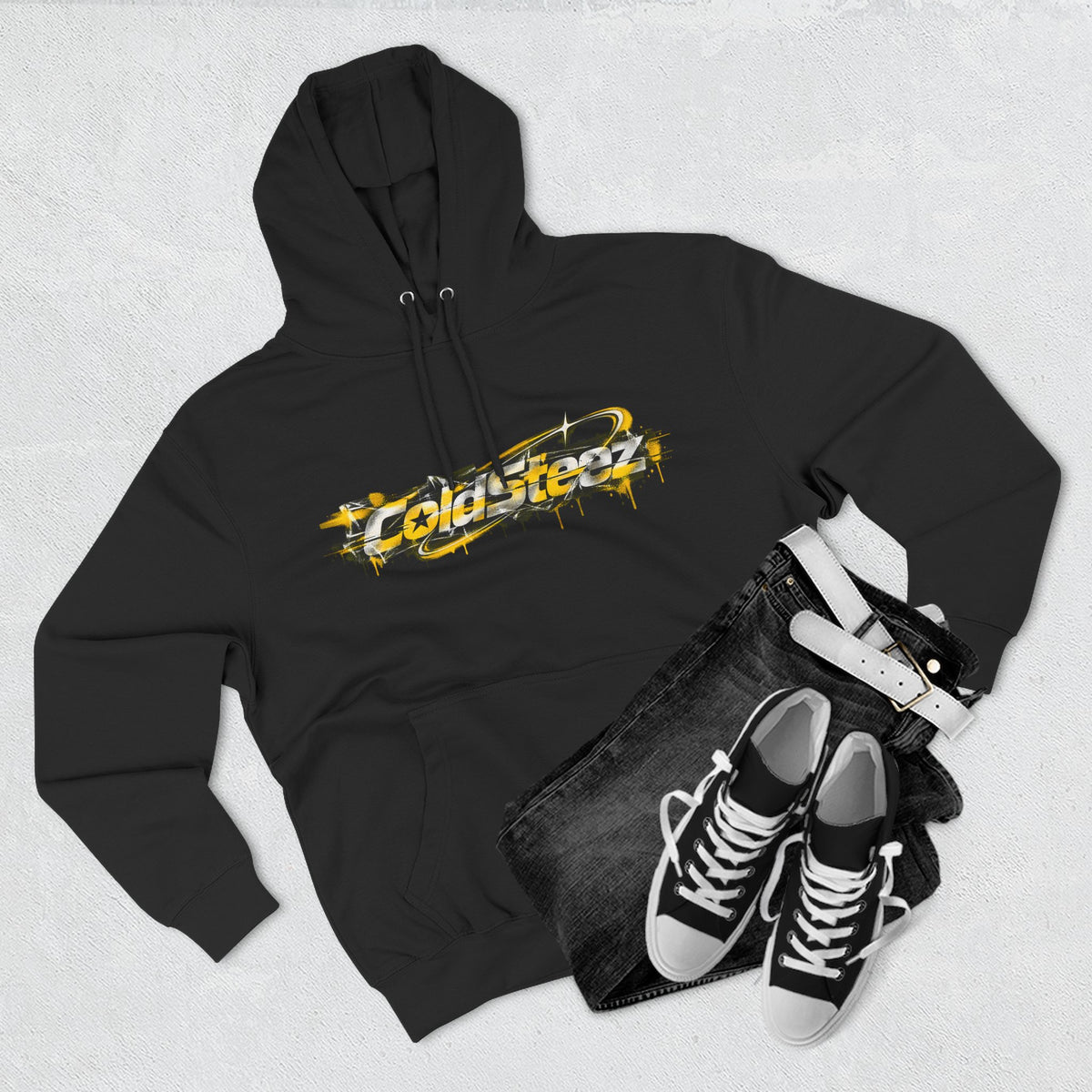 ColdSteez (CS015H) – "ColdGrit" Distressed Hoodie | UK Streetwear