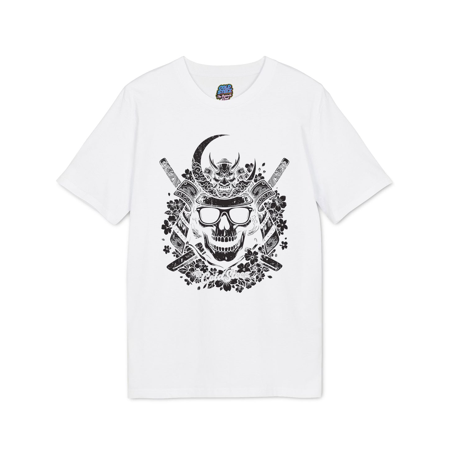 ColdSteez (CS006T) “Samurai Skull” Graphic T-Shirt | Japanese Streetwear Tee