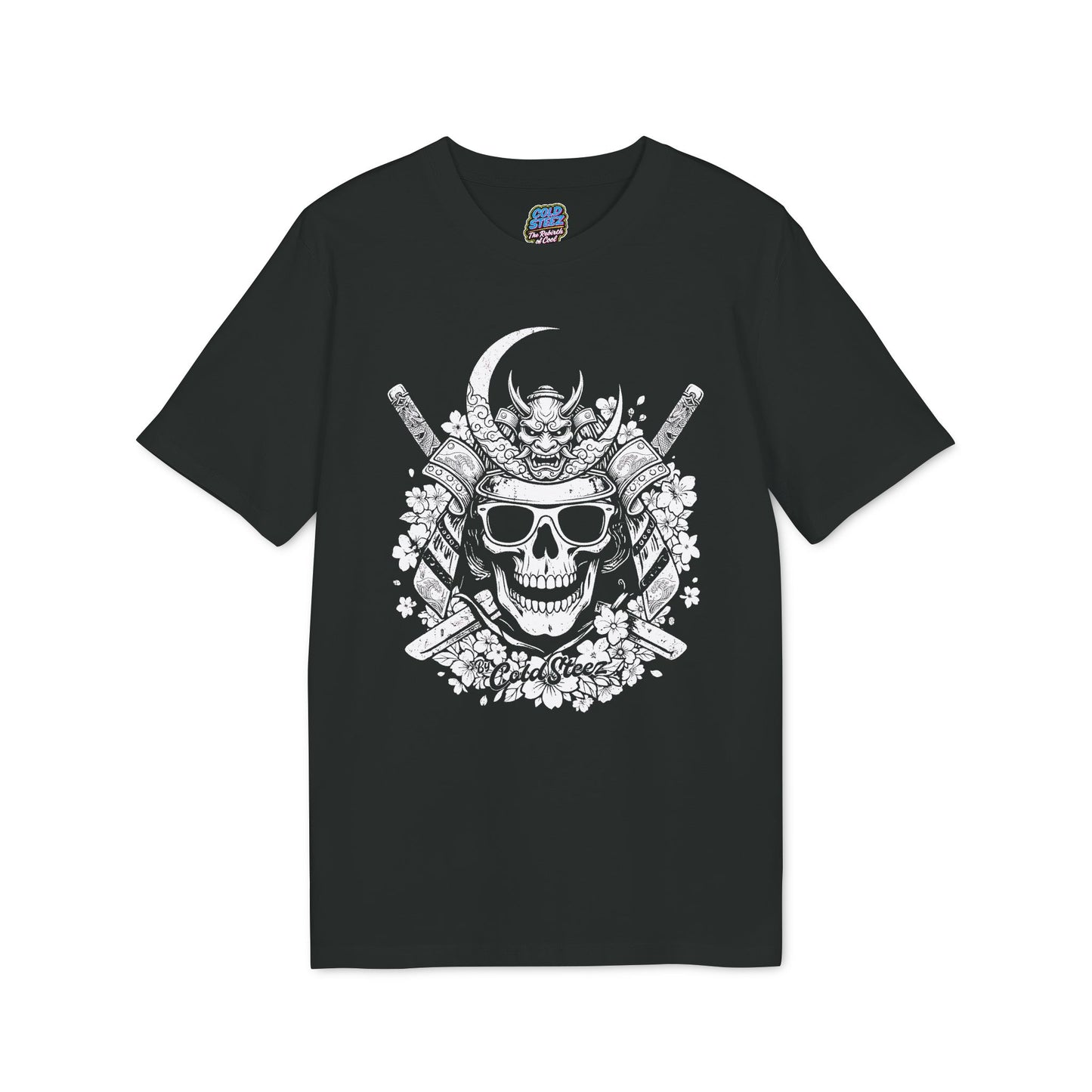 ColdSteez (CS006T) “Samurai Skull” Graphic T-Shirt | Japanese Streetwear Tee