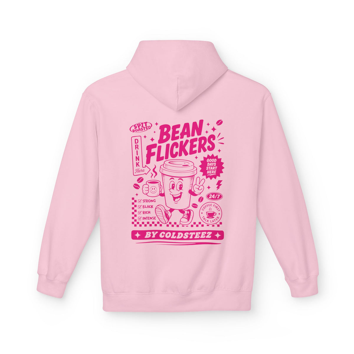 ColdSteez (CS014H) – "Bean Flickers" Coffee Shop Graphic Hoodie