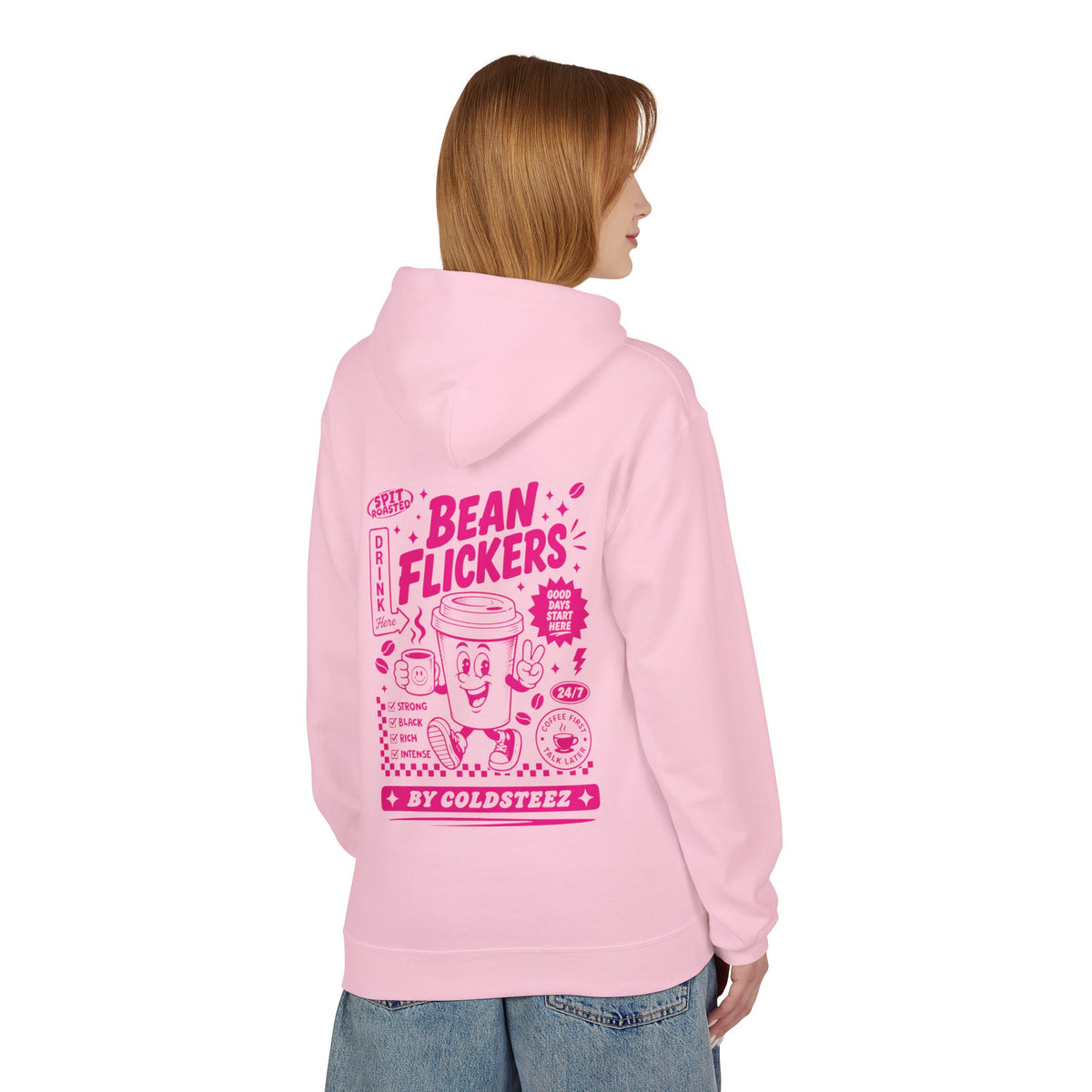 ColdSteez (CS014H) – "Bean Flickers" Coffee Shop Graphic Hoodie