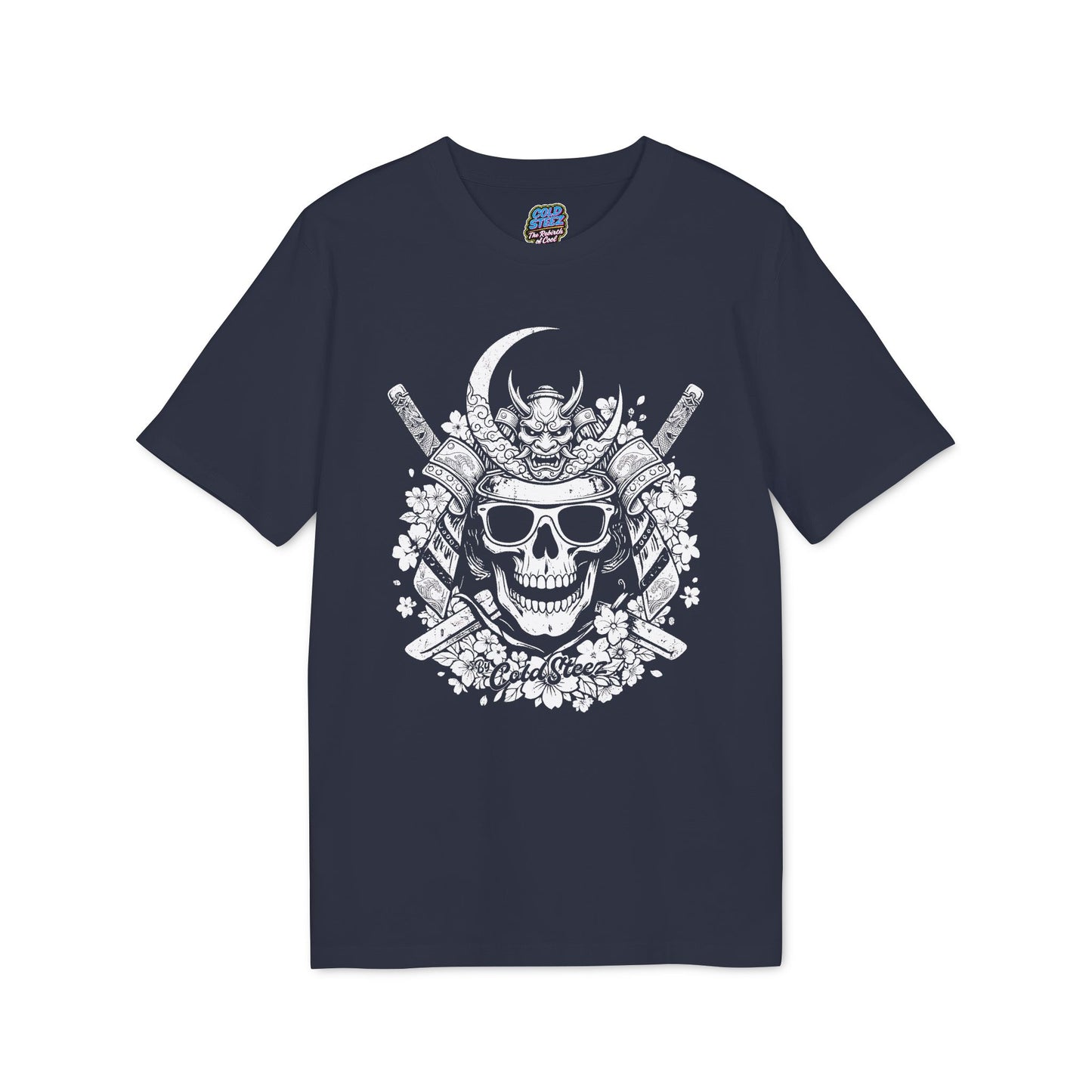 ColdSteez (CS006T) “Samurai Skull” Graphic T-Shirt | Japanese Streetwear Tee