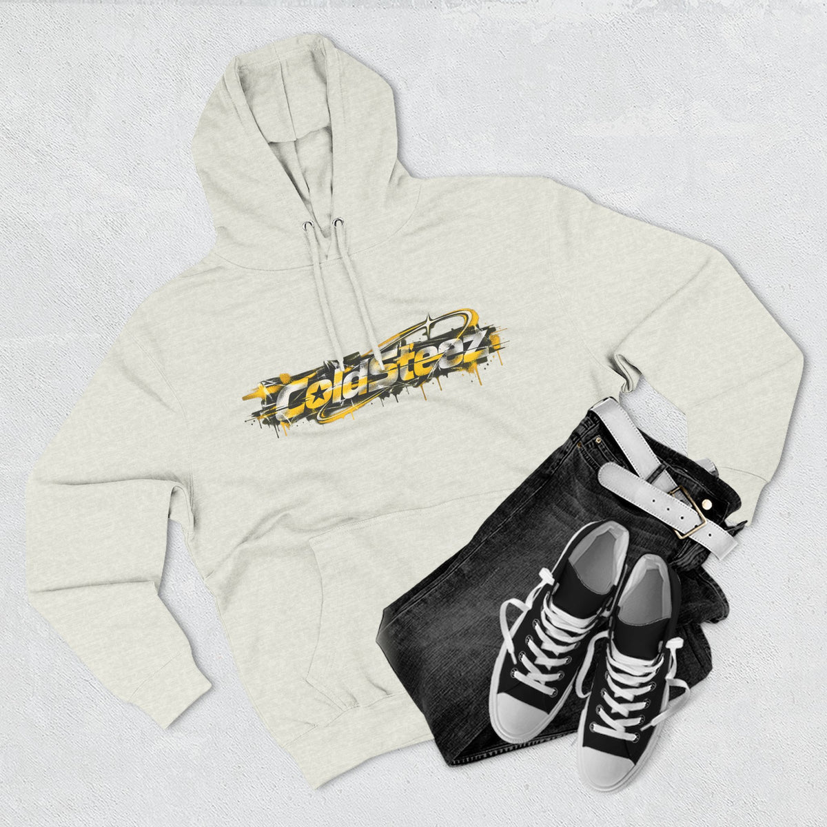 ColdSteez (CS015H) – "ColdGrit" Distressed Hoodie | UK Streetwear