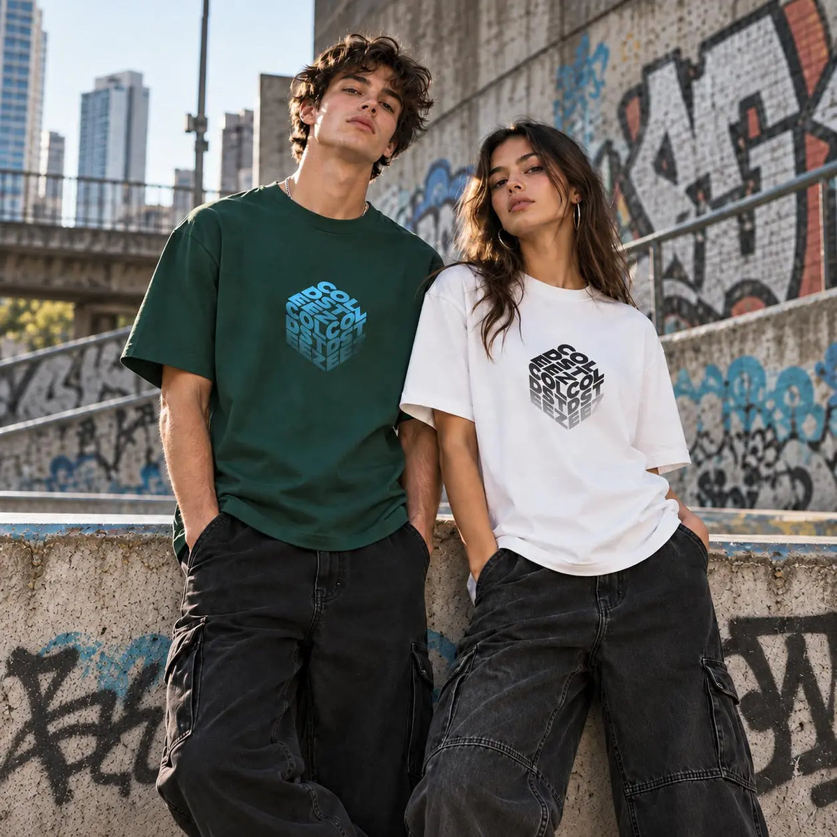 ColdSteez (CS011T) – “ColdSteez Cube” Organic T-Shirt – ColdSteez UK Streetwear
