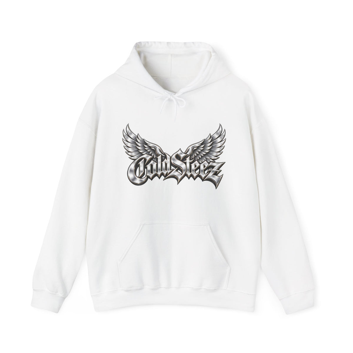 ColdSteez ColdWings unisex graphic hoodie featuring bold gothic-inspired winged artwork