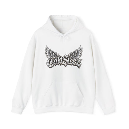 ColdSteez ColdWings unisex graphic hoodie featuring bold gothic-inspired winged artwork