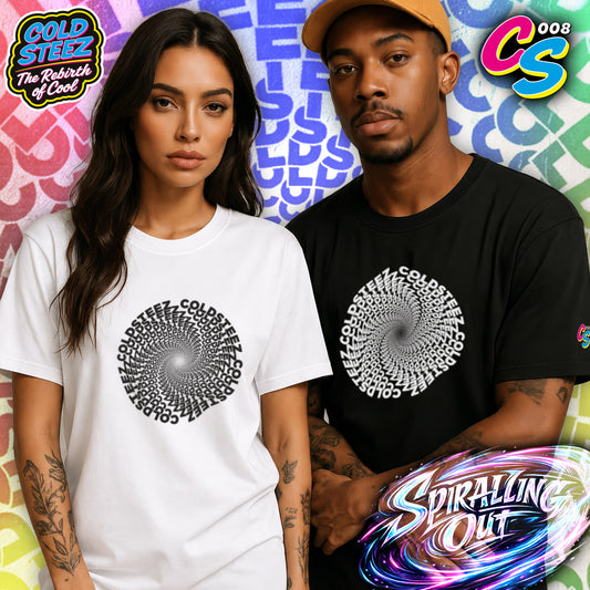 ColdSteez (CS008T) “Spiralling Out” Graphic Streetwear T-Shirt.